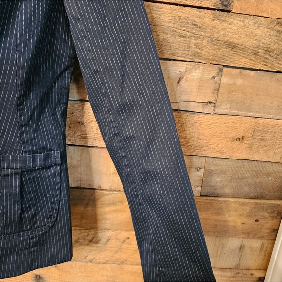 Merona women's black pin stripped dress jacket size 8 - Picture 9 of 14